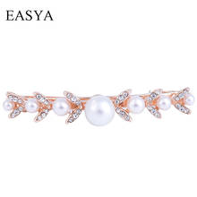 EASYA Women's Elegant Bridal Hair Accessories Fashion Crystal Simulated Pearl Barrettes Hairpins Simple Hair Clips Jewelry Gift 2024 - buy cheap