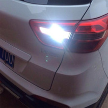 Для Hyundai ix25 (creta) 21 Вт Автомобильный светодиодный противотуманный задний фонарь Авто Стайлинг LED Eye белый свет лампа 2 шт./лот 2024 - купить недорого