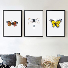 Nordic Decoration Home Poster Butterfly Canvas Painting Dragonfly Wall Art Picture for Living Room Scandinavian Decor No Frame 2024 - buy cheap