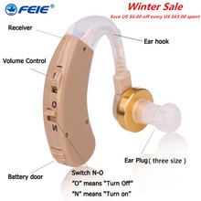 S-139 Wireless Hearing AIDS Behind The Ear Hearing Aid Kit BTE Sound Voice Amplifier Min Size Audiphone Deafness Hearing Headset 2024 - buy cheap
