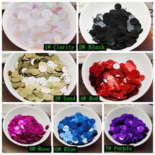 20mm Flat  Round Side Drilling Sequins for Crafts Diy  Scrapbook With 22 optional colors 2024 - buy cheap