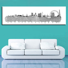 Hd imprime nordic decoração de casa 1 peças edifício cabeceira fundo da parede arte da lona pintura árvore modular fotos arte do cartaz 2024 - compre barato