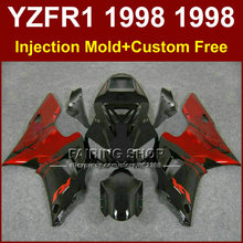 Красный черный комплект обтекателей из АБС-пластика для YAMAHA YZF R1 YZF1000 98 99 запасные части обтекателя R1 1998 1999 YZF R1 G7J 2024 - купить недорого