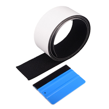 FOSHIO 100cm Spare Fabric Felt Cloth for Vinyl Carbon Fiber Card Squeegee No-Scratch Car Film Wrap Buffer Tape Window Tint Tool 2024 - buy cheap