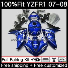 Injection Body For YAMAHA YZF R 1 YZF 1000 YZF R1 2007 2008 11HC.6 YZF1000 YZF-1000 YZF-R1 YZFR1 Stock blue 07 08 Fairing kit 2024 - buy cheap