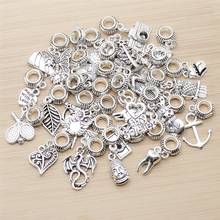 Mix beads 30pcs/lot Vintage classic Charms big hole pendant fit Pandora style Bracelets DIY Jewelry Making 2024 - buy cheap