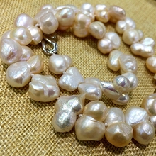 large size Baroque keshi stely wholesales Peanut shape natural freshwater pearl necklace statement white(have pink) fine jewelry 2024 - buy cheap