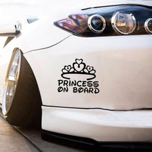 Car styling Princess On Board Car Stickers and Decals  Decoration Door Body Window Car Bumper Stickers Accessories 2024 - buy cheap