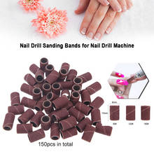 150pcs Nail Art Sanding Bands File for Manicure Pedicure Nail Drill Bits Machine 80# 120# 180# UV Gel Acrylic Polish Remover 2024 - buy cheap
