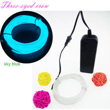 9FT 3M Waterproof Neon Light Dance Party Decor Light Neon LED lamp Flexible EL Wire Rope Tube LED Strip With Battery Controller 2024 - buy cheap