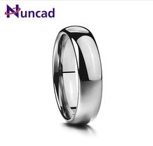 Nuncad  Men's Rings 6MM Wedding Engagement Band Silver Color Tungsten Carbide Ring Trendy Male Band Ring Jewelry USA Size 7-12 2024 - buy cheap