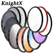 KnightX 49mm 52mm 58MM 67MM 72MM 77MM Gradual blue sky color FILTER UV FLD LENS FILTER for Canon EOS 1200D 750D 700D 600D Lens 2024 - buy cheap