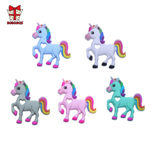 BOBO.BOX 2Pcs Unicorn Baby Teething Toy Silicone Teether Animal Pendant DIY Chew Necklace Nursing Food Grade Silicone BPA Free 2024 - buy cheap