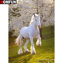 HOMFUN Full Square/Round Drill 5D DIY Diamond Painting "horse" Embroidery Cross Stitch 5D Home Decor  A07902 2024 - buy cheap