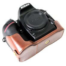 High Quality PU Leather Half Camera Bottom Case Cover For Nikon D7500 With Battery Opening Black/Coffee/Brown 2024 - buy cheap