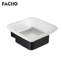 FACIIO Bathroom Glass Soap Dishes & Holders Europe Style Bathroom Hardware Metal Soap Holder Embedded Soap Dish Holder 5459 2024 - buy cheap