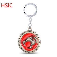 HSIC Dropshipping Cartoon Animation Thundercats Logo Red Gold Silver Plated 4.5cm Metal Keychain Keyring Birthday Surprise Gifts 2024 - buy cheap