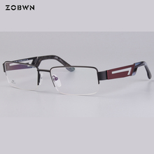 Square Computer eyeglasses Men Optical Eyeglasses Glasses Frame Oculos de grau Eyewear half frame can put myopia presbyopia lens 2024 - buy cheap