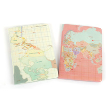 Capa para passaporte, porta-passaporte estilo mapa mundi, duas cores, 9.3x13.3cm 2024 - compre barato