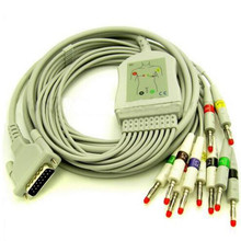 Бесплатная доставка, совместимый с 10 свинцовыми кабелями ECG/eкг, IEC Banana 4,0 ММ, AT3 AT6 CS6 AT5 AT10 AT60, медицинский кабель и провод 2024 - купить недорого