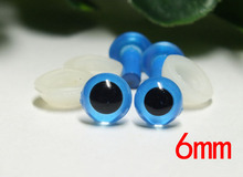 Бесплатная доставка! 100 шт./лот 6 мм цветные прозрачные защитные глаза для глаз животных 2024 - купить недорого