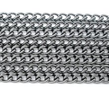 Free shipping!!!!100M/ DIY jewelry findings-Gunmetal Curb Chains Findings 4x3mm 2024 - buy cheap