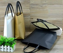 Bolsa de papel Kraft blanco con asa, bolsas de papel para embalaje, zapatos de ropa, regalos, tiendas, 15 Uds./lote, nuevo, gran tamaño, negro/bolsa de papel 2024 - compra barato