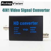 DHL Free 10ps/lot 4IN1 high definition video signal convertor AHD/TVI/CVI/CVBS signal to HDMI/VGA/CVBS signal convertor AHD41 2024 - buy cheap