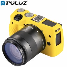 PULUZ Cover Case For Canon EOS M3 Soft Silicone Rubber Camera Protective Body Cover Case Skin Camouflage Yellow  Camera bag 2024 - buy cheap