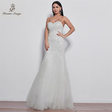 PoemsSongs new wedding dress  mermaid beautiful wedding gowns sexy strapless Bride Dress ivory robe mariage vestido novia 2024 - buy cheap