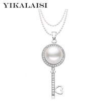 YIKALAISI 925 sterling silver Jewelry For Women Long Multilayer 100% real  Pearl Necklace Freshwater Pearl jewelry 2024 - buy cheap