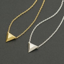 Fashion three pyramid pendant necklace, three-dimensional tetrahedron geometry pendant necklaces 2024 - buy cheap