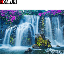 HOMFUN Full Square/Round Drill 5D DIY Diamond Painting "Flower waterfall" 3D Embroidery Cross Stitch 5D Home Decor A13387 2024 - buy cheap