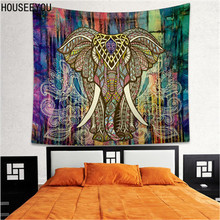 Indian Elephant Mandala Tapestry Throw Hippie Wall Hanging Printed Decorative Beach Picnic Blanket Camping Travel Sleeping Pad 2024 - buy cheap