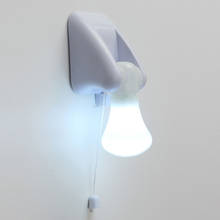 Wire LED Bulb Portable Cabinet Lamp Night Light Battery Self Adhesive Wall Mount 2024 - buy cheap