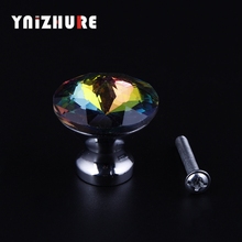 30mm Diamond Shape Design Colorful Crystal Glass Knobs Cupboard Drawer Pull Door Kitchen Cabinet Wardrobe Handles Hardware 2024 - buy cheap