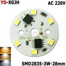 3W 28mm AC 220vV led pcb SMD2835 integrated ic driver,Led smart IC SMD,Led Light Source For LED Bulb  Downlight Warm White 2024 - buy cheap