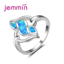 Anéis de opala azul opala-prata esterlina 925, joia feminina-atacado 2024 - compre barato