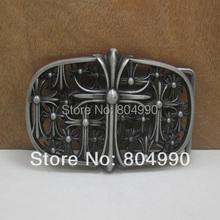 Cross belt buckle with pewter finish FP-03325 suitable for 4cm wideth belt with continous stock 2024 - buy cheap