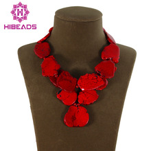 Splendid-collar grueso de piedra roja, colgante Irregular de piedra Natural, joyería de moda, 8 colores, envío gratis TN111 2024 - compra barato