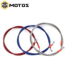 ZS MOTOS Dirt Bike Braided Steel Hydraulic Reinforce Brake line Clutch Oil Hose Tube 800 To 1400mm Universal Fit Racing MX 2024 - buy cheap