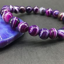 Natural Stone Love Purple Bead Bracelet Vintage Charm Round Chain Beads Bracelets Jewelry For Women man Friend Gift 8mm 10mm 2024 - buy cheap