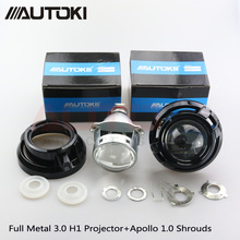 Autoki Car Styling Metal Lens for Cannye Projector Lens 3.0 Bi-Xenon for Apollo Shrouds H4 H7 Car Styling Auto Head Lamp DIY 2024 - buy cheap