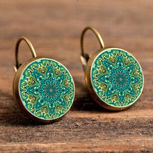 SUTEYI Handmade Earrings Jewelry For Women Vintage Mandala Flower Earring Symbol Om Zen Buddhism Yoga Henna Enamel Earring 2024 - buy cheap