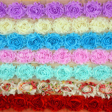 Wholesale 26Colors 40 yards High Quality 2.5" Frayed Chiffon Shabby Flowers Chic Lace Flower Trims Free Shipping #FH43 2024 - buy cheap