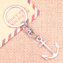 20pcs New Fashion Keychain 31x25mm anchor sea Pendants DIY Men Jewelry Car Key Chain Ring Holder Souvenir For Gift 2024 - buy cheap