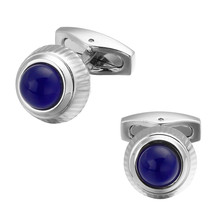 The high-end men's shirts Cufflinks Brand Jewelry Blue Opal crystal Cufflinks classic design style French shirt accessories 2024 - buy cheap