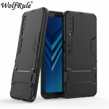 Para Samsung Galaxy A7 2018 Funda cubierta de goma de silicona Robot Armor Funda dura para Samsung A7 2018 Funda para Samsung a7 2018 A750F 2024 - compra barato