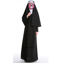 2016 New High quality Halloween party costumes Nun women's female wear cosplay clothes cosplay costume with black hood 2024 - buy cheap