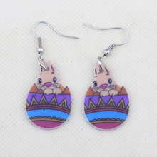 1 pair rabbit drop earrings colorful tree new 2014 cute lovely printing acrylic design summer style for girls woman jewelry 2024 - buy cheap
